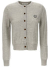 Bold Fox Head Patch Regular Cardigan Grey - MAISON KITSUNE - BALAAN 3