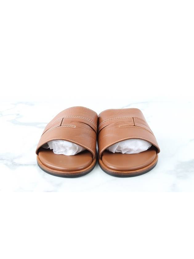 Pacific leather sandal slippers gold 40 5 255 - HERMES - BALAAN 3