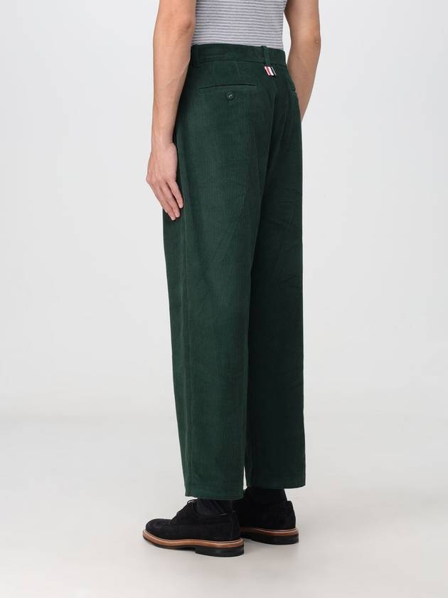 Men's Corduroy Straight Pants Dark Green - THOM BROWNE - BALAAN 4