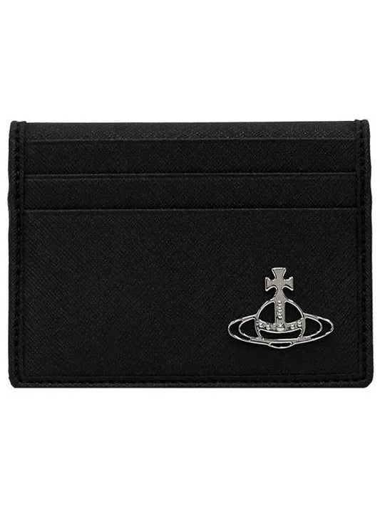 Saffiano Card Wallet Black 5402000EM S000B N401 - VIVIENNE WESTWOOD - BALAAN 1