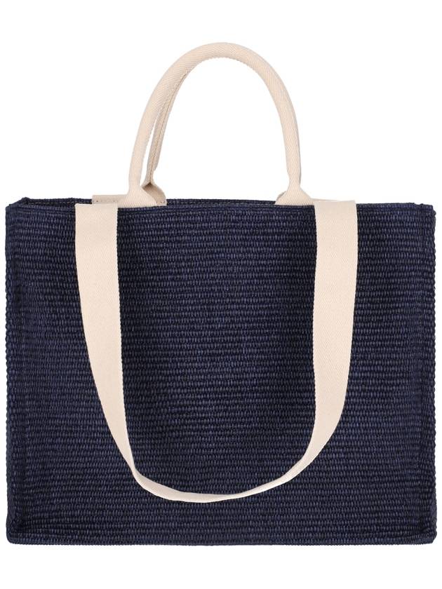 Raffia East West Tote Bag Navy - MARNI - BALAAN 4