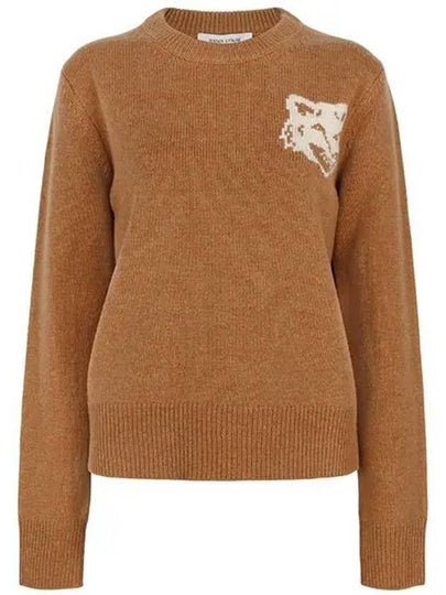 Fox Head Intarsia Knit Top Sequoia - MAISON KITSUNE - BALAAN 2