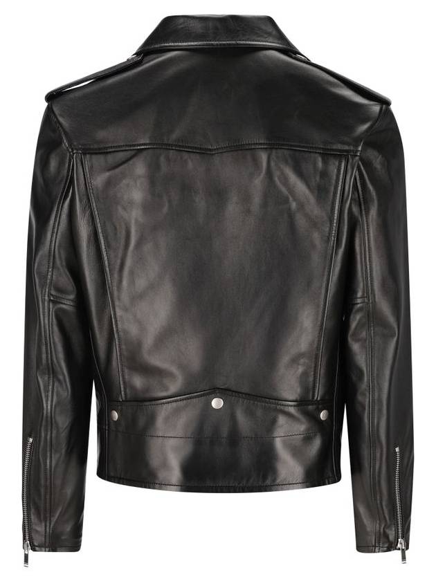 Classic Motorcycle Jacket in Lambskin Black - SAINT LAURENT - BALAAN 3