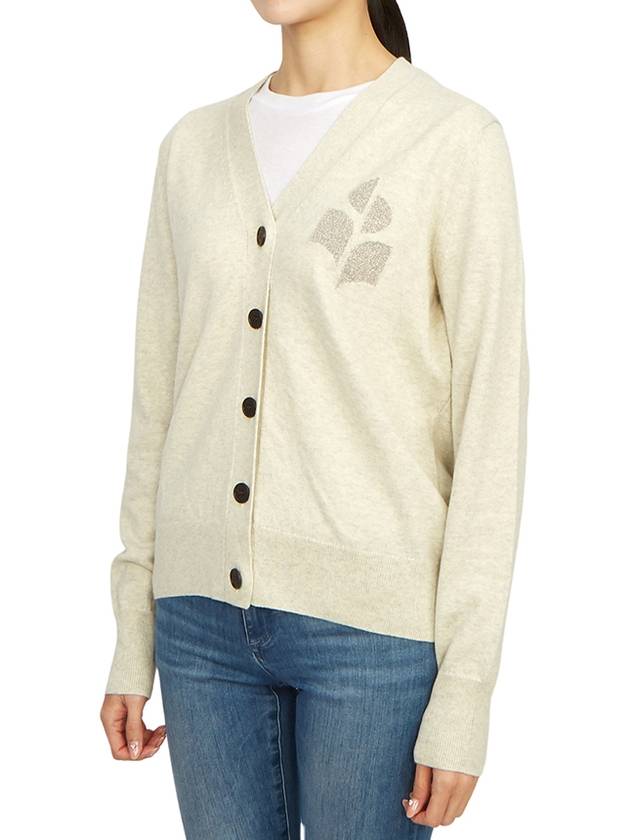 Karin Cotton Cardigan Beige - ISABEL MARANT - BALAAN 3