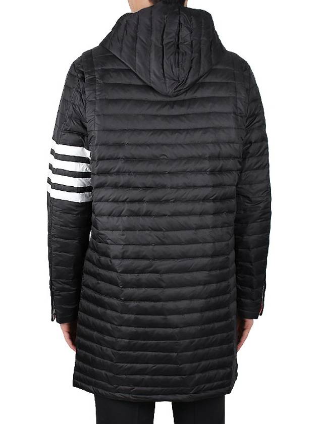 Men's 4 Bar Hooded Padding Black - THOM BROWNE - BALAAN 6