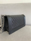 Boy Medium Caviar Cross Bag Ruthenium Metal Black - CHANEL - BALAAN 6