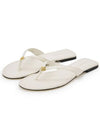 Capri Logo Plaque Flip Flops White - TORY BURCH - BALAAN 4