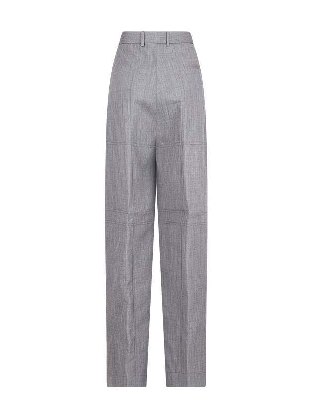 WOOL TROUSERS WITH ROUNDED LEG AND SLIT HEM - JIL SANDER - BALAAN 4