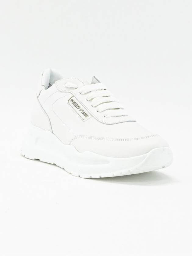 RunnerTM leather low top men s sneakers EU size white USC0350PLE075N01 - PHILIPP PLEIN - BALAAN 1