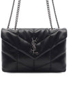 Toy Puffer Leather Shoulder Bag Black - SAINT LAURENT - BALAAN 3