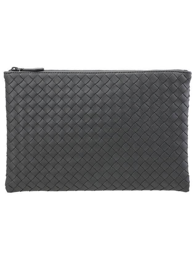 Intrecciato Clutch Bag Gray - BOTTEGA VENETA - BALAAN 1