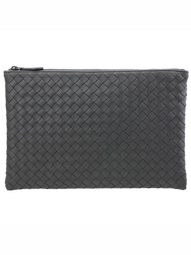 Intrecciato Clutch Bag Gray - BOTTEGA VENETA - BALAAN 1