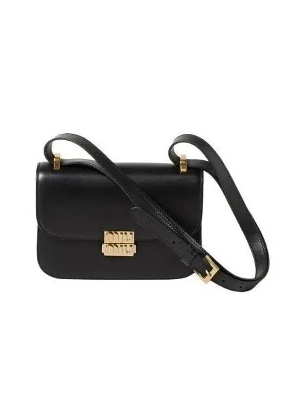 Logo Metal Buckle Shoulder Bag Black - MIU MIU - BALAAN 2