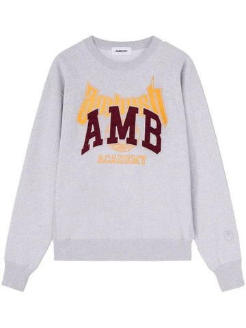 Logo Applique Sweatshirt Grey - AMBUSH - BALAAN 1