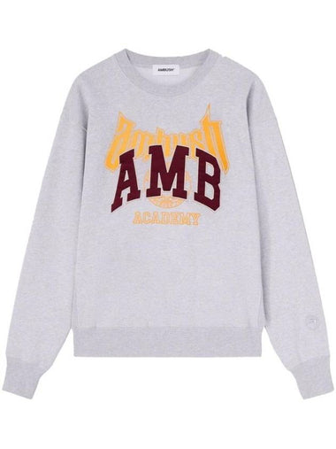 Logo Applique Sweatshirt Grey - AMBUSH - BALAAN 1