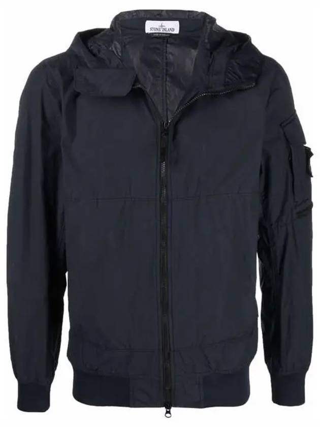 Men's Wappen Patch Naslan Watro Hooded Jacket Navy - STONE ISLAND - BALAAN 2