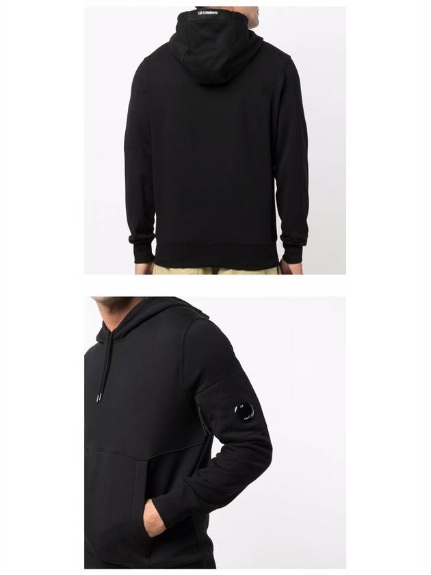 Men's Lens Wappen Fleece Hoodie Black - CP COMPANY - BALAAN 6