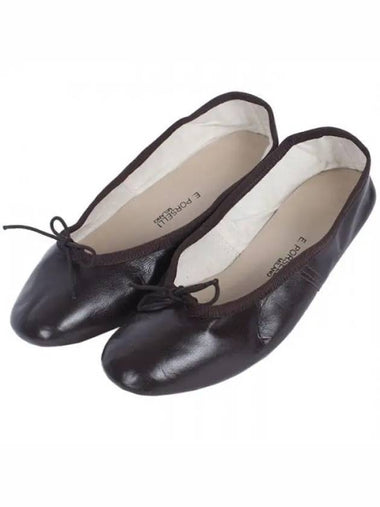 Women s leather flat shoes dark brown PO DS 11 1120720 - PORSELLI - BALAAN 1