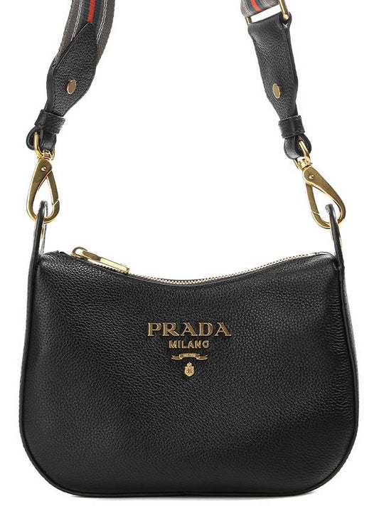 Vitello Phoenix Shoulder Bag Black - PRADA - BALAAN 2