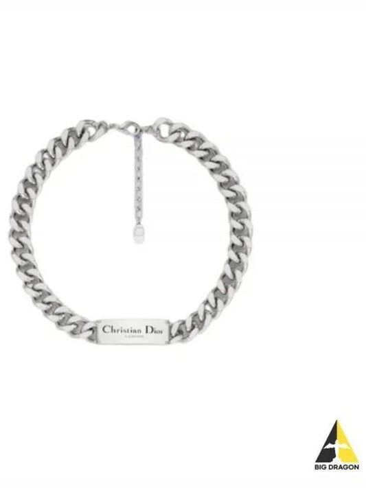 Couture Chain Link Necklace Silver - DIOR - BALAAN 2