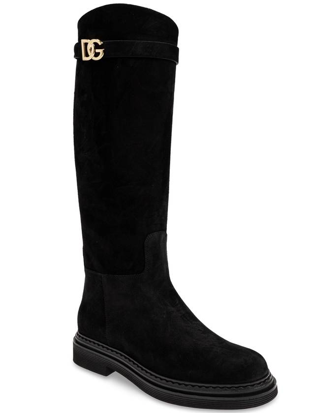 Dolce & Gabbana Suede Over-the-knee Boots, Women's, Black - DOLCE&GABBANA - BALAAN 4