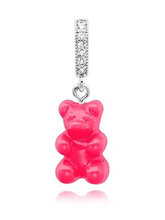 NOSTALGIA BEAR COSMOPOLITAN PAVE CONNECTOR SILVER WOMEN'S CHARM - CRYSTAL HAZE - BALAAN 2