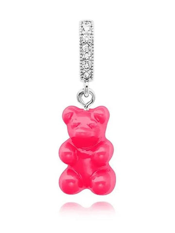 NOSTALGIA BEAR COSMOPOLITAN PAVE CONNECTOR SILVER pendant charm - CRYSTAL HAZE - BALAAN 1