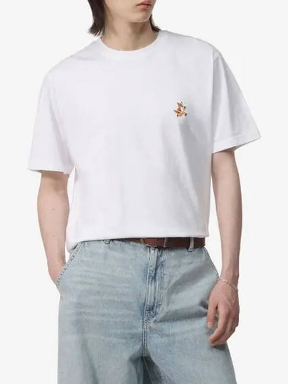 Speedy Fox Patch Comfort Short Sleeve T-Shirt White - MAISON KITSUNE - BALAAN 2