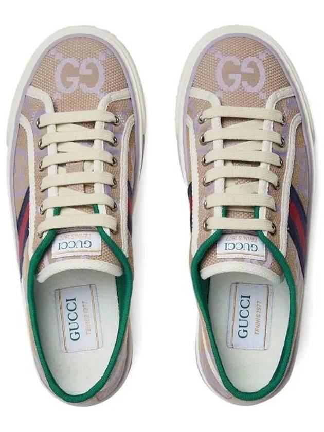 Tennis 1977 Low Top Sneakers Beige Lilac - GUCCI - BALAAN 6