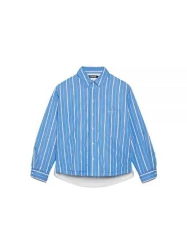 La Chemise Boulanger Puffed Striped Cotton Long Sleeve Shirt Blue - JACQUEMUS - BALAAN 2