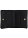 Small Leather Half Wallet Black - MIU MIU - BALAAN 3