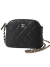 Classic Half Moon Caviar Mini Cross Bag Black - CHANEL - BALAAN 1