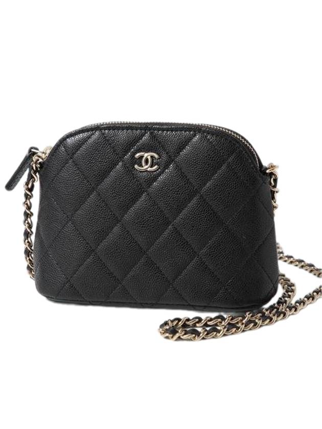 CC Logo Mini Pouch Cross Bag Black - CHANEL - BALAAN 1