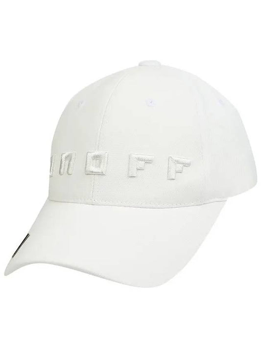 Golfwear Men's Embroidered Logo Ball Cap White - ONOFF - BALAAN 2