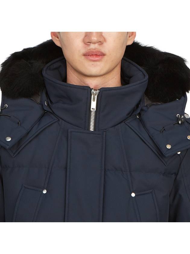 Cloud Neoshear Black Shearling Fur Parka Navy - MOOSE KNUCKLES - BALAAN 9