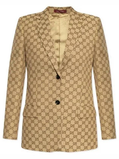 Interlocking G Jacket Beige Ebony - GUCCI - BALAAN 2