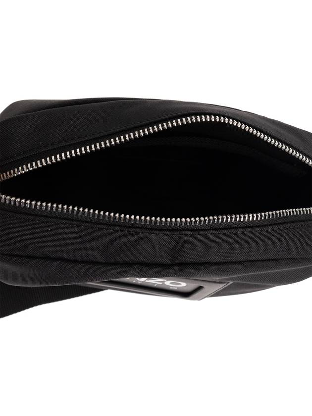 Embossed Logo Messenger Bag Black - KENZO - BALAAN 6