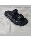 CC Logo Velcro Sandals Black - CHANEL - BALAAN 4