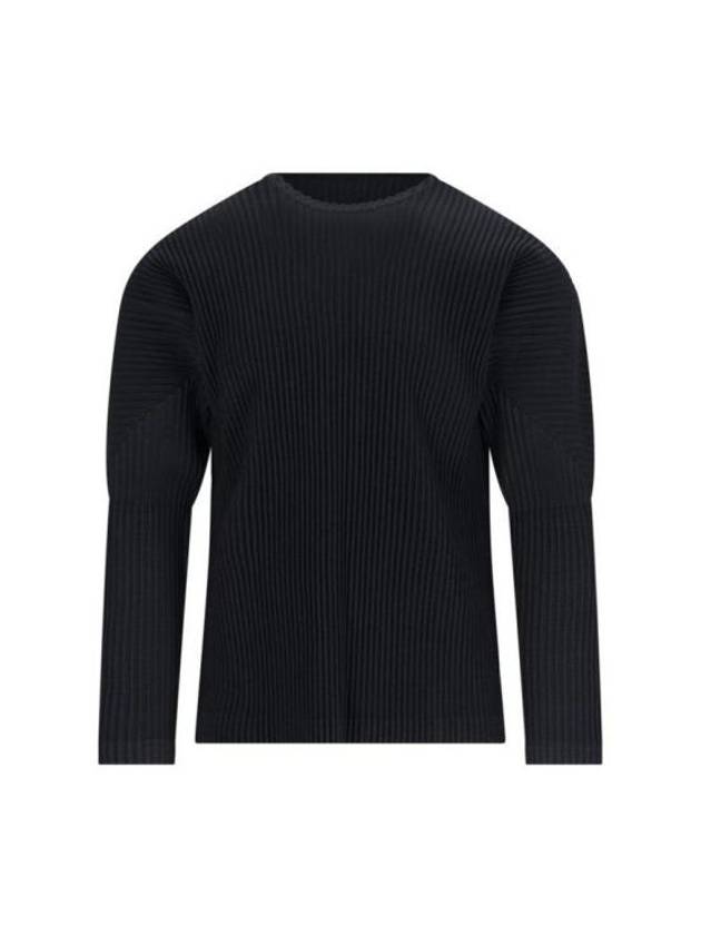 Pleated Knit Top Black - ISSEY MIYAKE - BALAAN 2