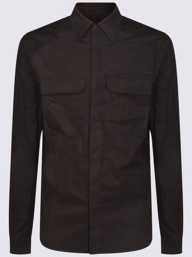 Rick Owens Black Cotton Shirt - RICK OWENS - BALAAN 1