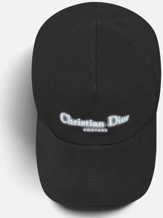 Halo Effect Logo Couture Ball Cap Black - DIOR - BALAAN 5