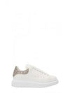 Oversized Calico Glitter Tab Low Top Sneakers White - ALEXANDER MCQUEEN - BALAAN 2