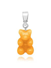 NOSTALGIA BEAR NYC TAXI YELLOW CLASSIC CONNECTOR SILVER Pendant Women Charm - CRYSTAL HAZE - BALAAN 2