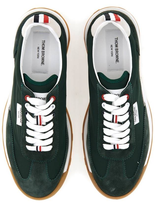 Clear Sole Tech Runner Low Top Sneakers Green - THOM BROWNE - BALAAN 4