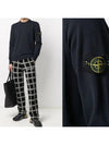 Wappen Patch Cotton Knit Top Navy - STONE ISLAND - BALAAN 2