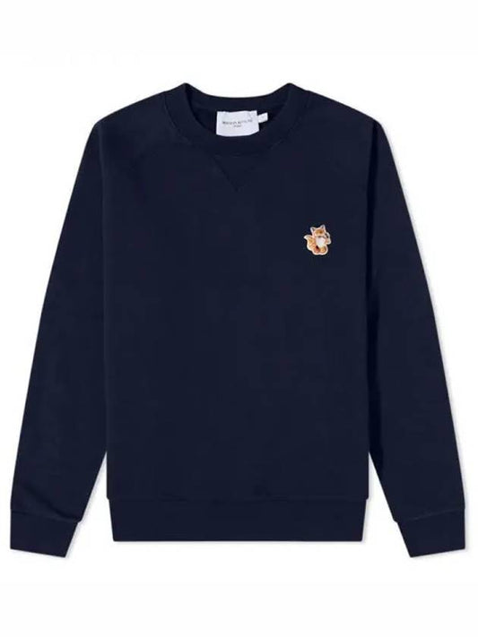 All Right Fox Patch Sweatshirt Navy - MAISON KITSUNE - BALAAN 2