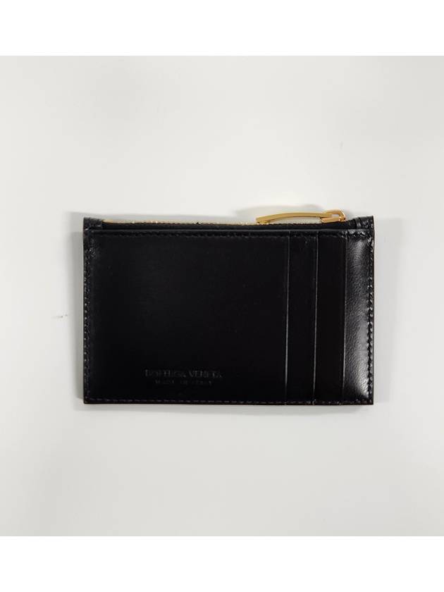 Intrecciato Zipper Card Wallet Black - BOTTEGA VENETA - BALAAN 6