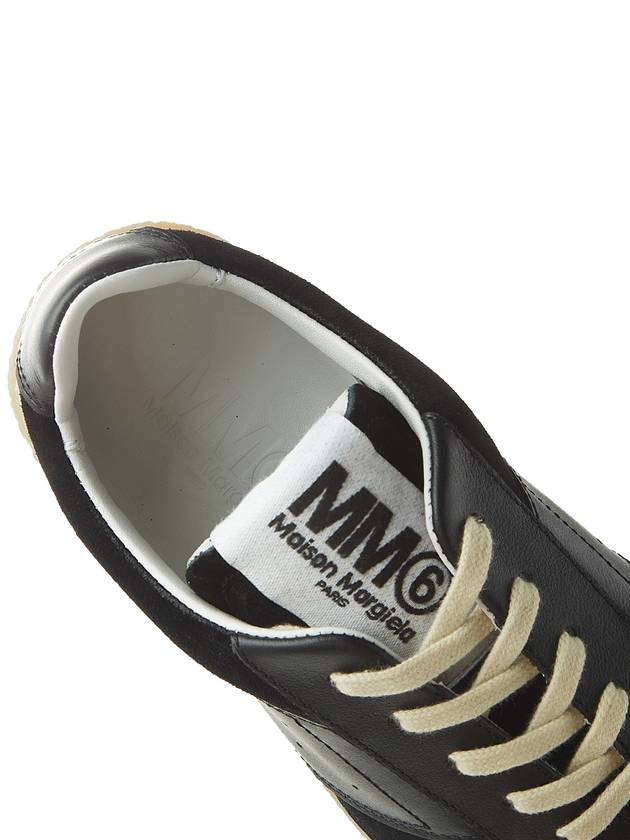 6 Court Logo Tongue Low Top Sneakers Black - MAISON MARGIELA - BALAAN 8