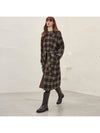 Women's Cape Collar Handmade CoatBrown Check - MITTE - BALAAN 5