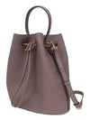 Women's Grainy Leather Small TB Bucket Bag Light Saddle Brown - BURBERRY - BALAAN 3